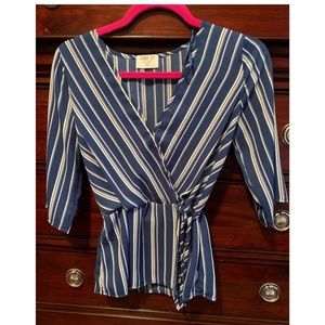 striped wrap tie shirt!